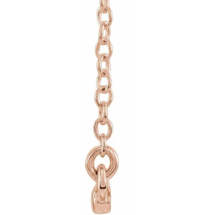 luxury necklaces for women -14K Rose Straight Bar 18" Necklace