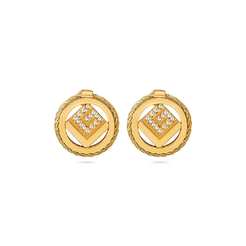 vintage statement earrings for women -Camille Gold Plated Earrings