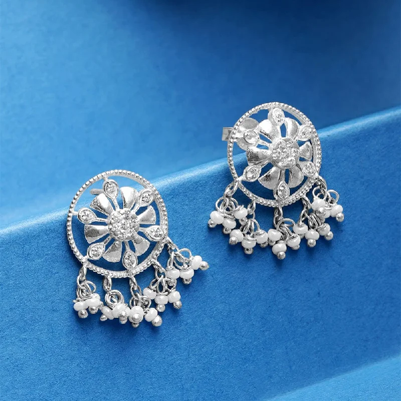 drop earrings for women -drop earrings for women -Dazzling Silver Zircon Studs