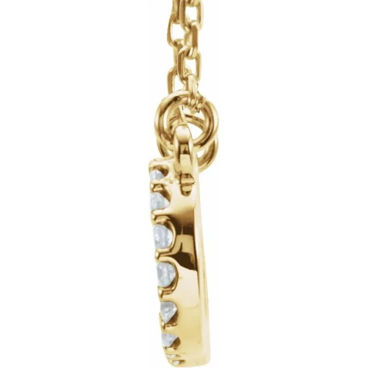 gold name necklaces for women -14K Yellow 1/8 CTW Natural Diamond Infinity 16 1/2" Necklace