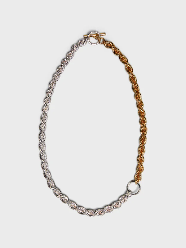 rose gold necklaces for women -Link Necklace in Silver and Gold