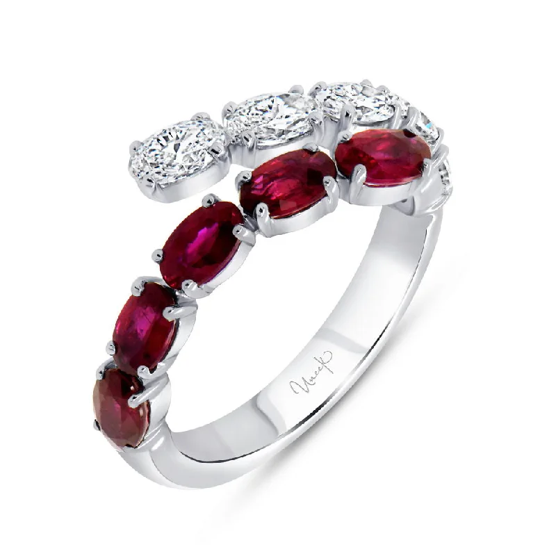 birthstone rings for women -Uneek Precious Collection Bypass Anniversary Ring