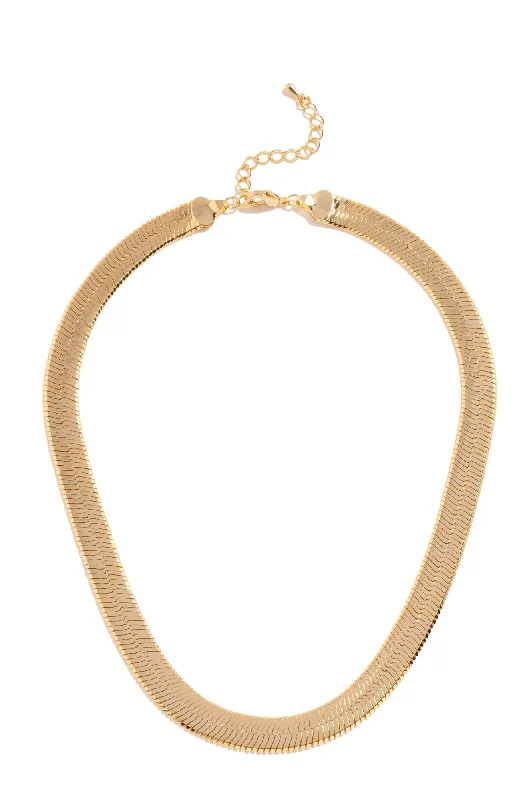 chain necklaces for women -Nicol Snake Chain Necklace - Gold