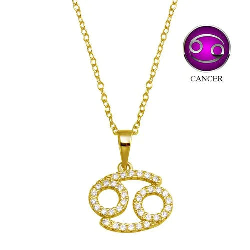 turquoise necklaces for women -Cancer Necklace in Gold