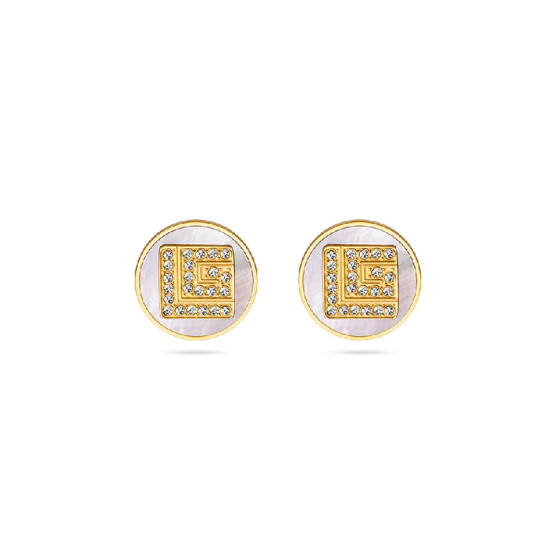 cubic zirconia hoop earrings for women -Gisele Gold Plated Earrings