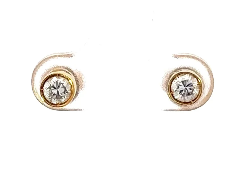 long earrings for women -0.60 Carat Brilliant Cut Diamond Stud Earrings 14k Yellow Gold