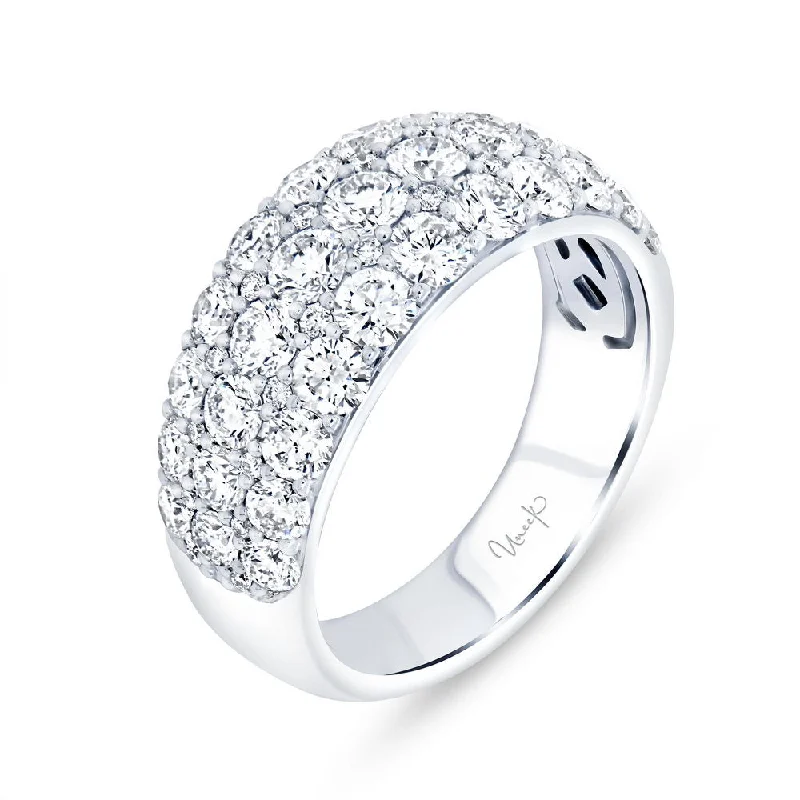 women’s wedding bands with diamonds -Uneek Bouquet Collection 3-Row Fashion Ring