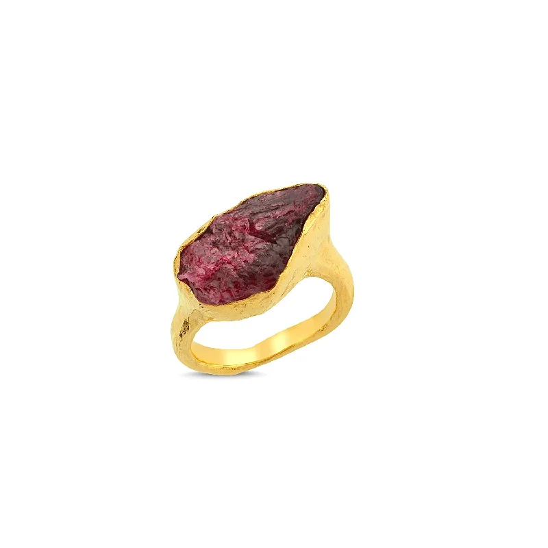 men’s and women’s engagement rings -Rough Ruby Ring