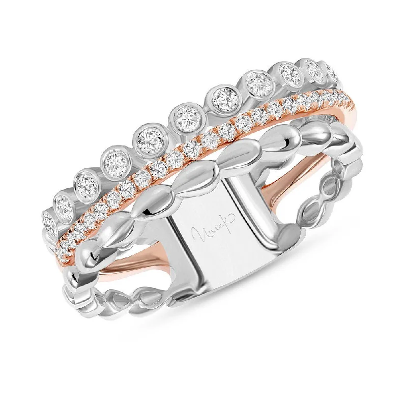 twisted engagement rings for women -Uneek Stackable Collection Fashion Ring