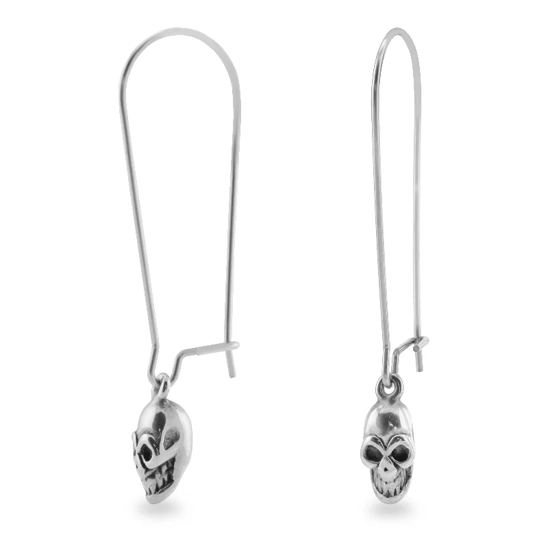 colorful earrings for women -colorful earrings for women -Stainless Steel Skull Wire Earrings / ERC1006