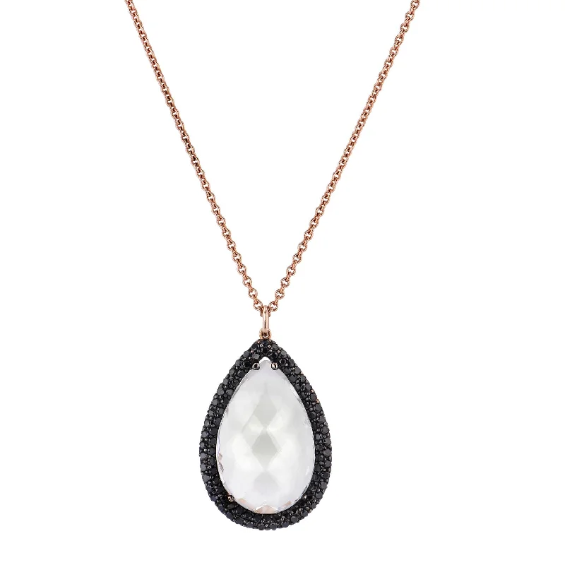 custom pendant necklaces for women -8.50 Carat Pear-Shaped White Topaz Pendant Necklace