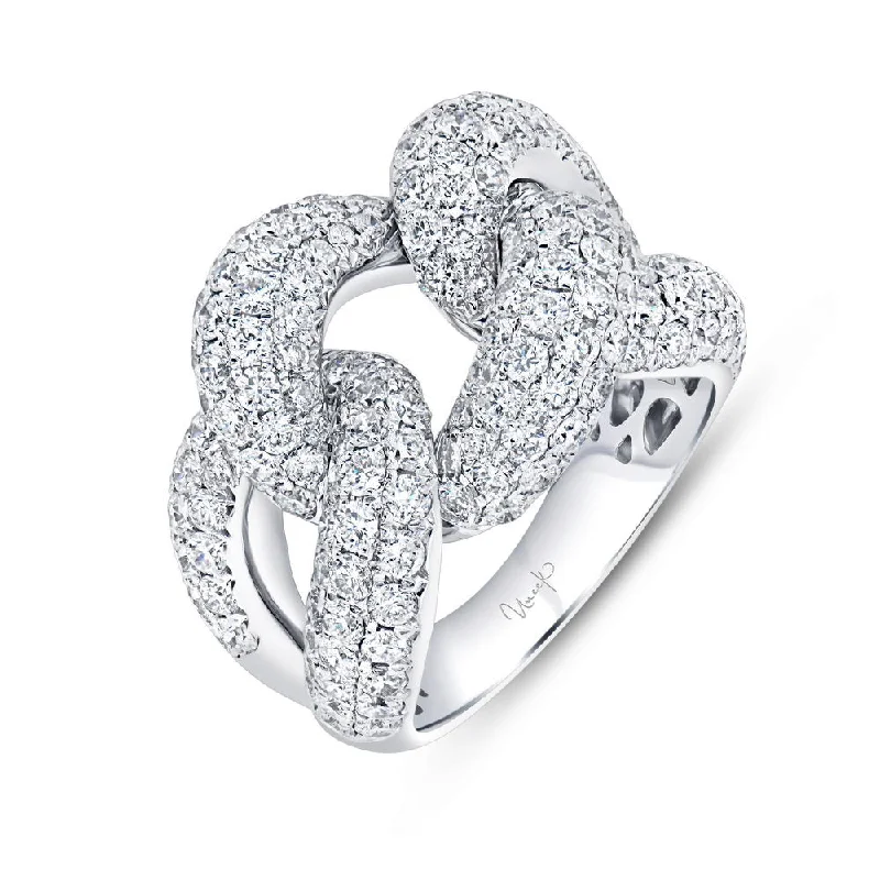 large diamond engagement rings for women -Uneek Legacy Collection Twist Fashion Ring