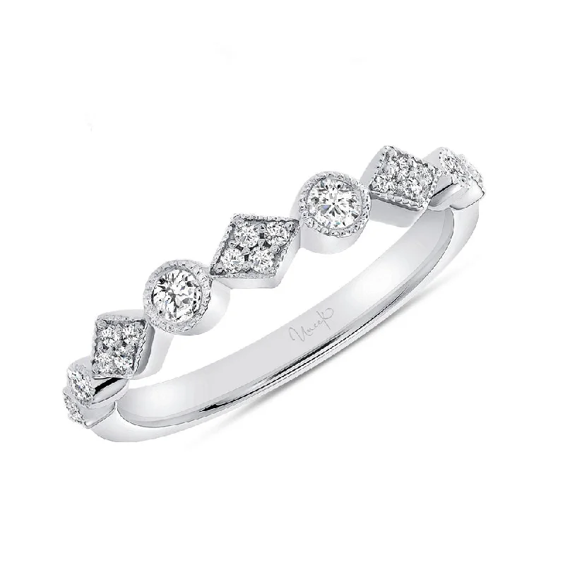 halo engagement rings for women -Uneek Stackable Collection 1-Row Fashion Ring