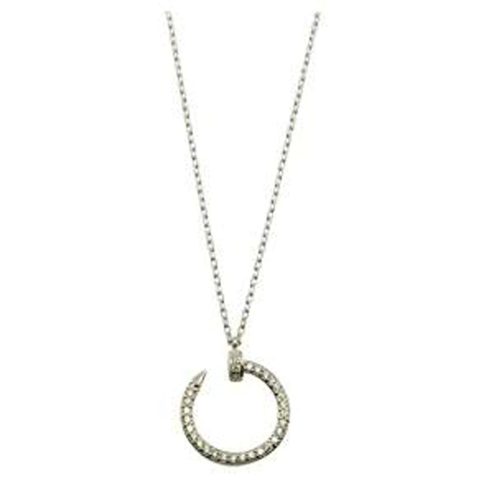 silver chain necklaces for women -Nail Necklace