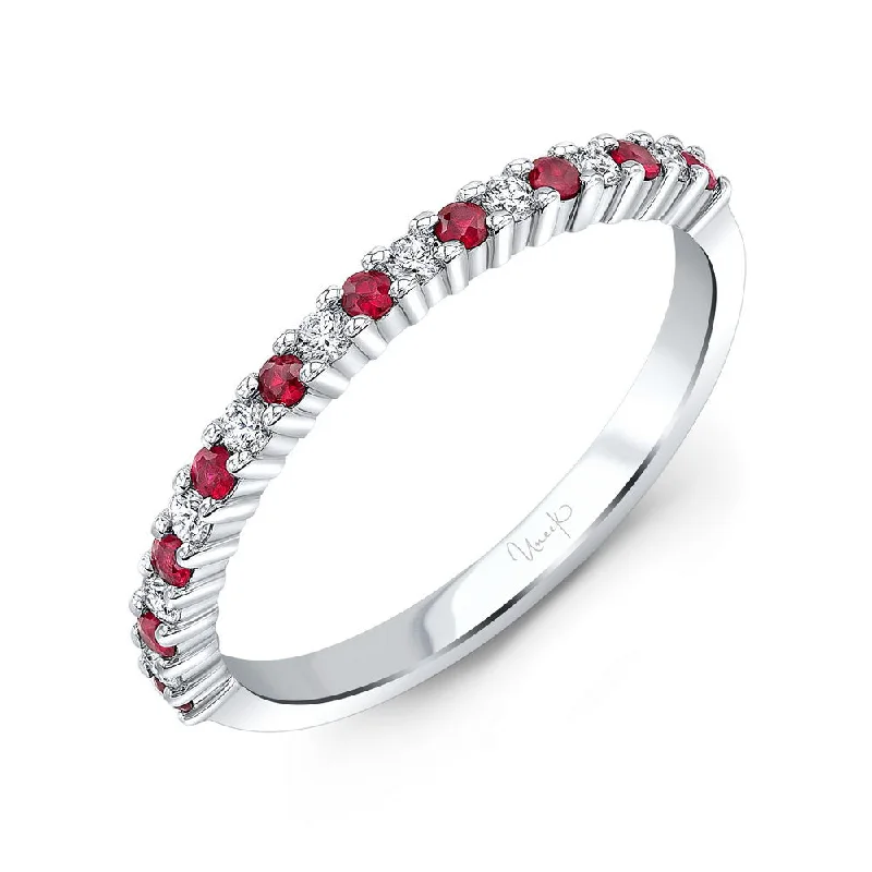 modern engagement rings for women -Uneek Precious Collection Straight Round Ruby Fashion Ring