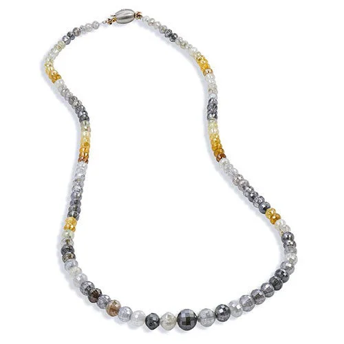 elegant gold necklaces for women -73.65 Carat Fancy Diamond Bead Necklace