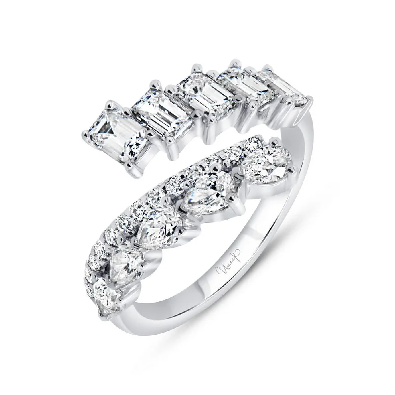 square diamond rings for women -Uneek Signature Collection Bypass Anniversary Ring