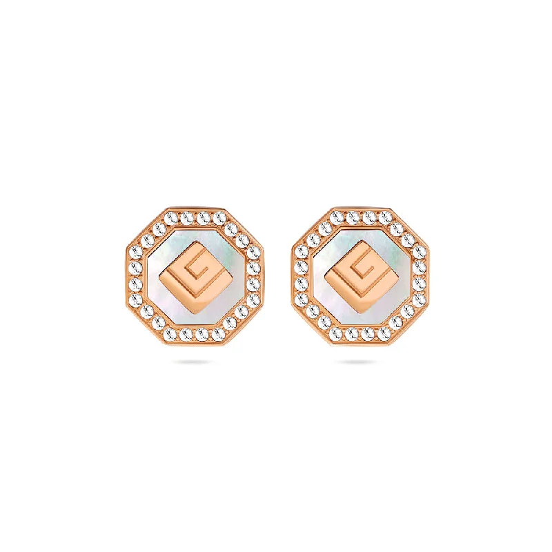 women’s chandelier earrings with diamonds -Ambre Rose Gold Plated Earrings