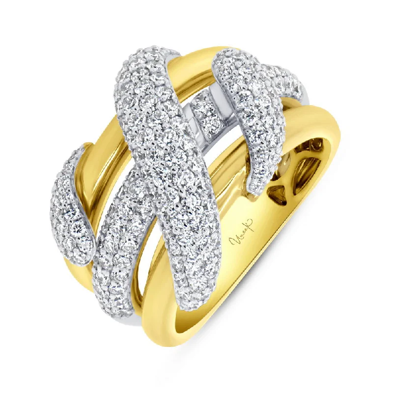 princess cut engagement rings for women -Uneek Lace Collection Fashion Ring