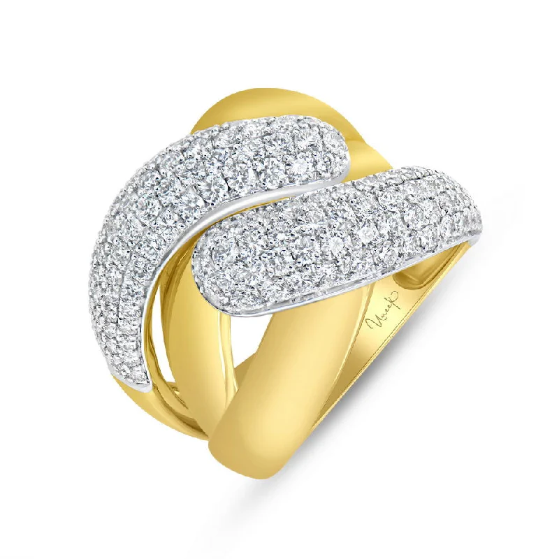 unique diamond rings for women -Uneek Legacy Collection Twist Fashion Ring