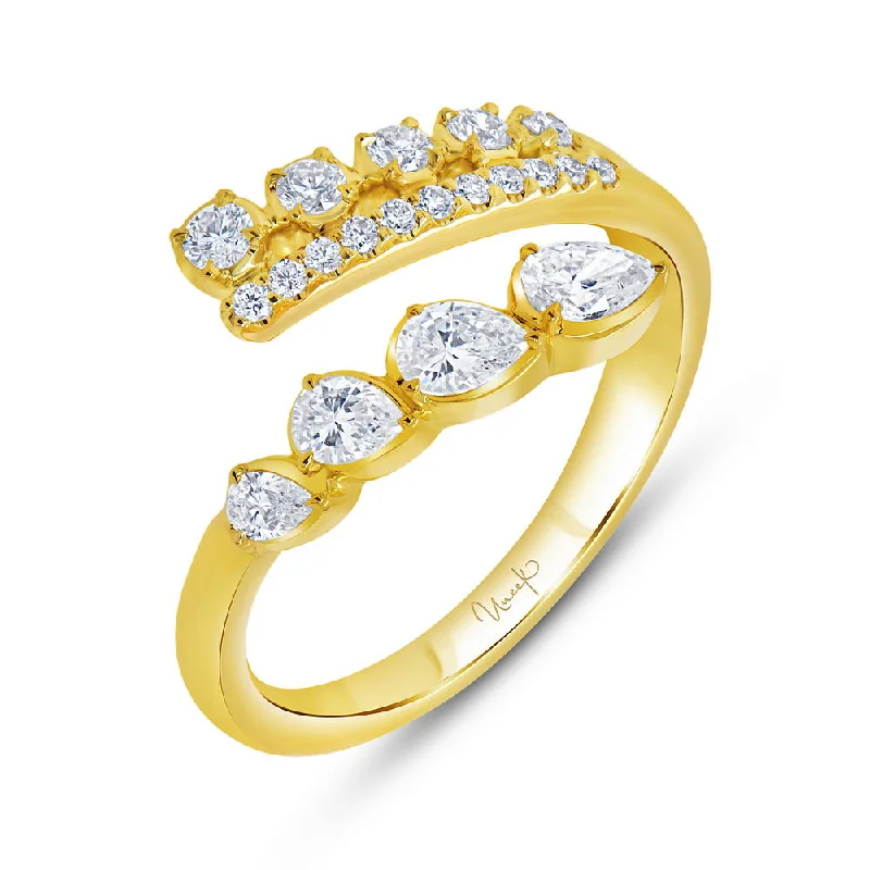 twisted engagement rings for women -Uneek Alexandria Collection Bypass Fashion Ring