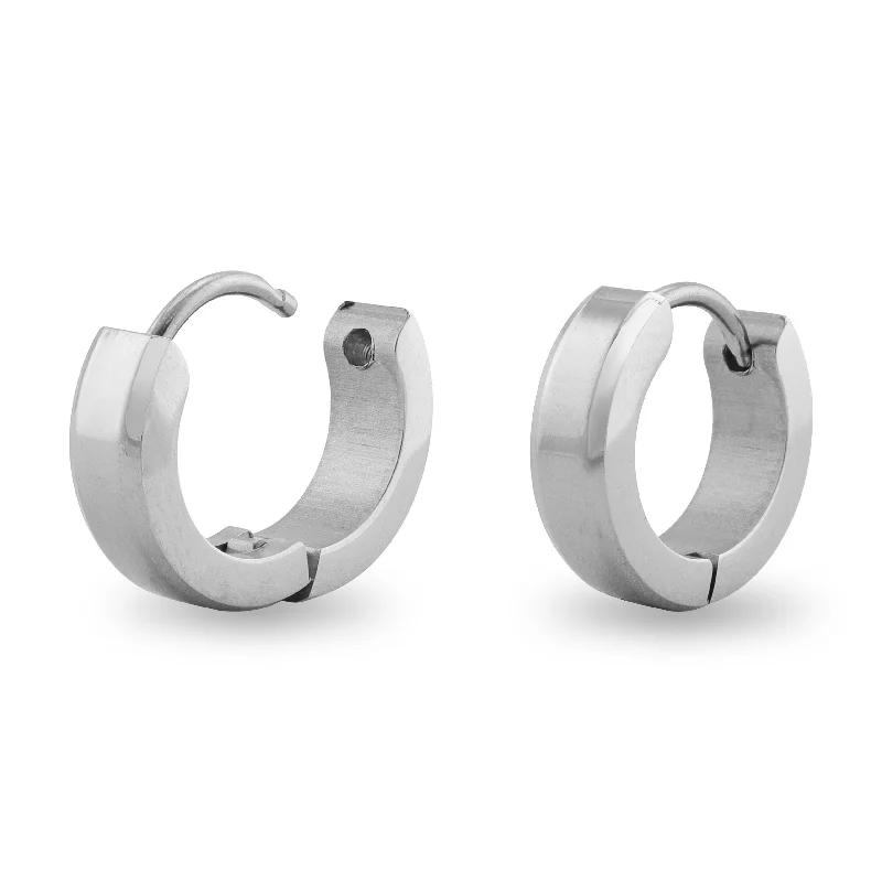 crystal stud earrings for women -crystal stud earrings for women -Stainless Steel Hinged Hoop Earrings / ERJ2102