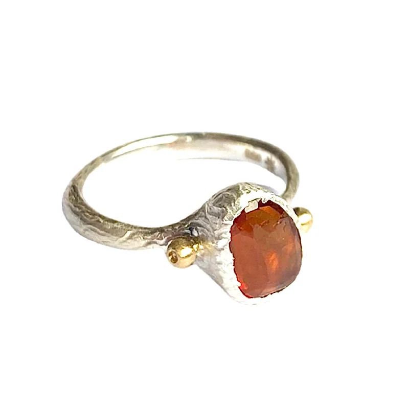 colored gemstone engagement rings for women -Carnelian Ring