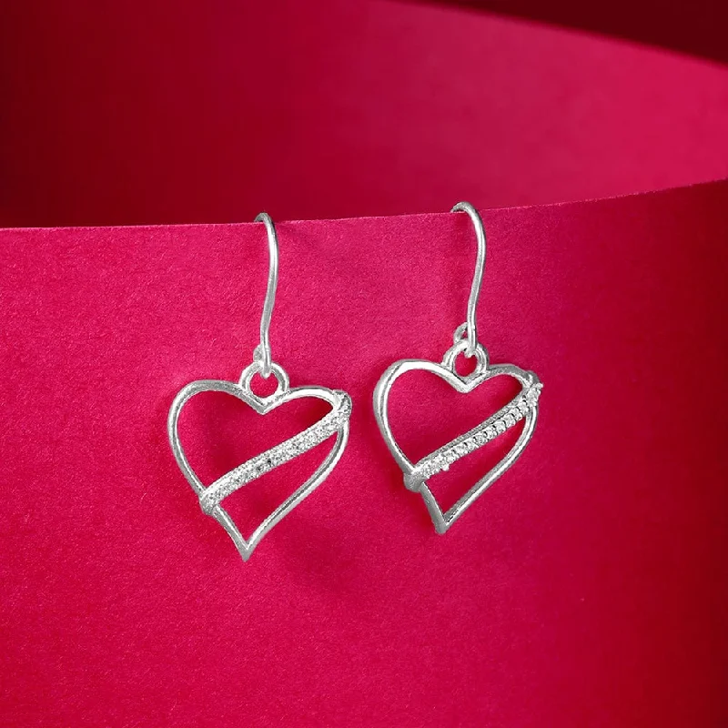 women’s ear cuffs -women’s ear cuffs -Silver Heart Earrings