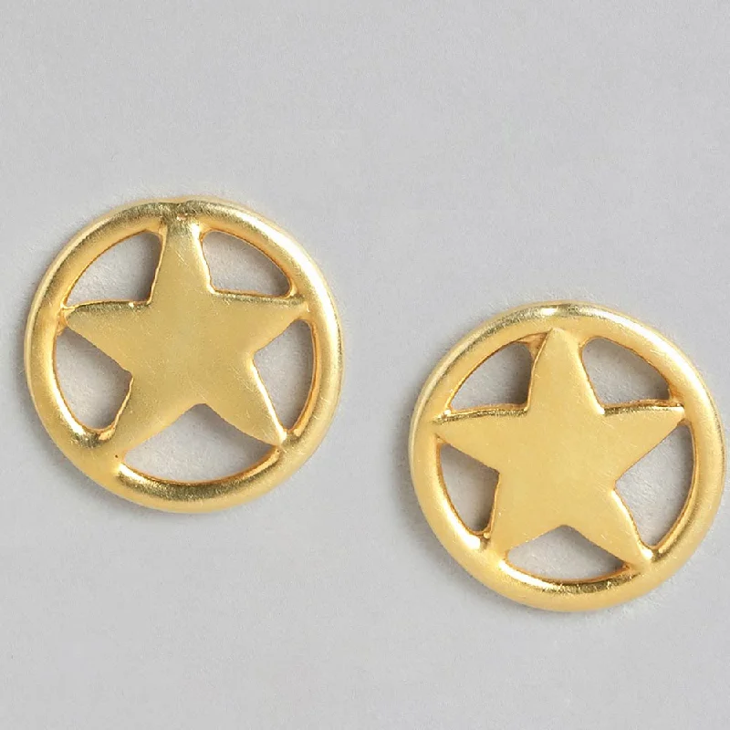 women’s big earrings -women’s big earrings -92.5 Silver Star Loop Stud Earrings