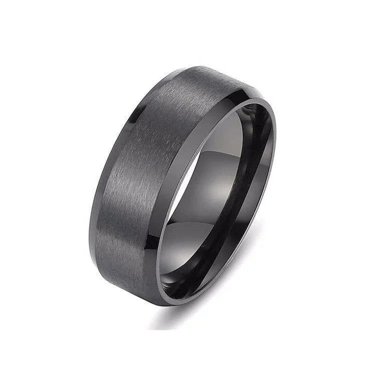 vintage rings for women with diamonds -The Titan Ring - Black