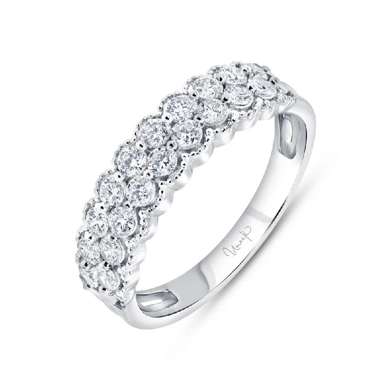 affordable engagement rings for women -Uneek Lace Collection 2-Row Fashion Ring