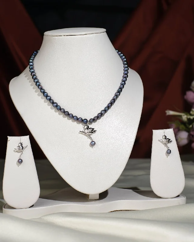 rhinestone necklaces for women -Beautiful Pearl Necklace Set