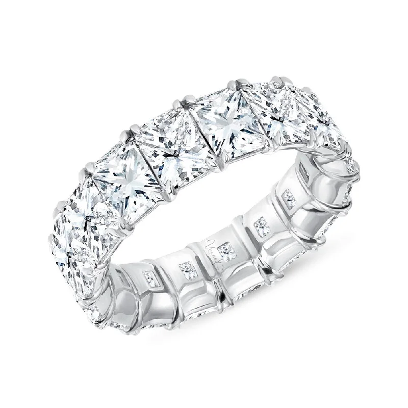 platinum diamond rings for women -Uneek Eternity Collection 1-Row Anniversary Ring