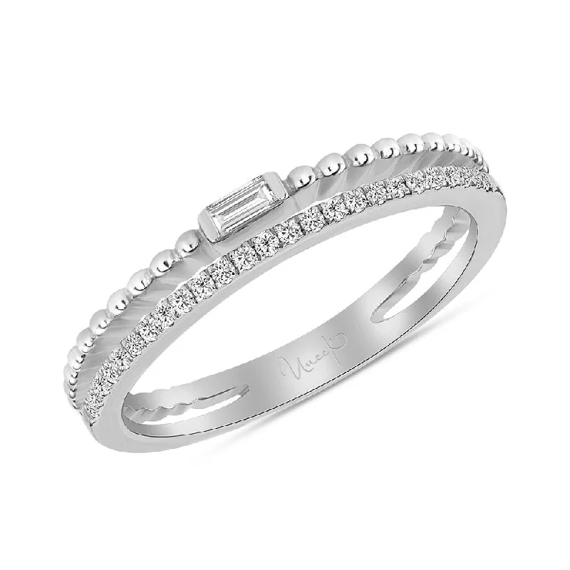 pear-shaped diamond rings for women -Uneek Stackable Collection 2-Row Fashion Ring