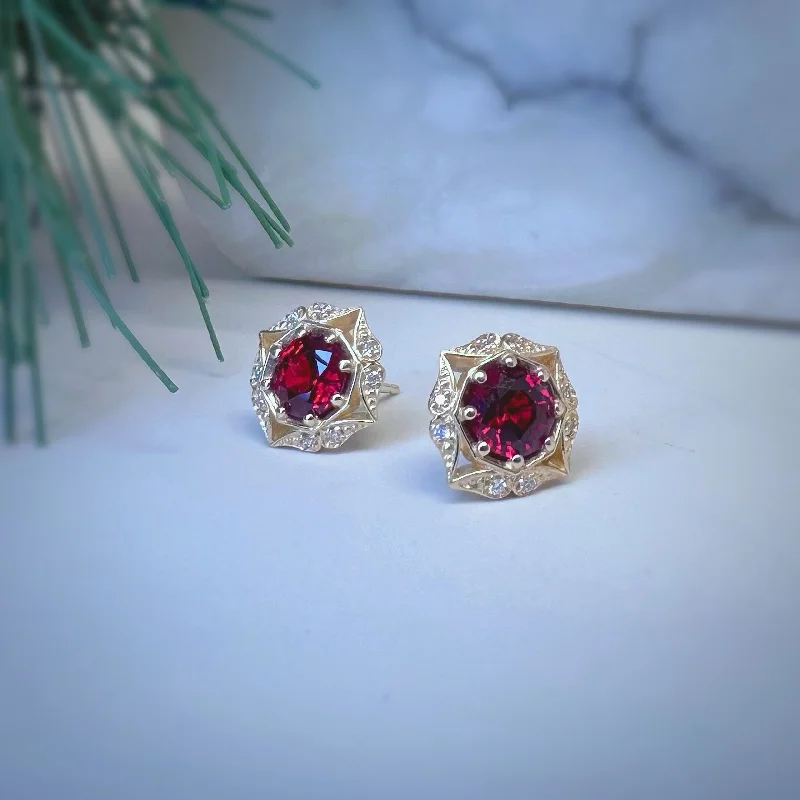 ear cuff earrings for women -ear cuff earrings for women -Bostonian Lila Earrings Chatham Ruby