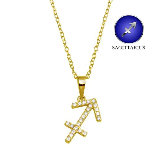 large pendant necklaces for women -Sagittarius Necklace in Gold