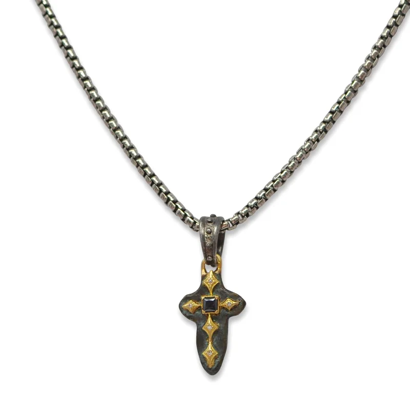 gemstone pendant necklaces for women -Artifact Cross Necklace