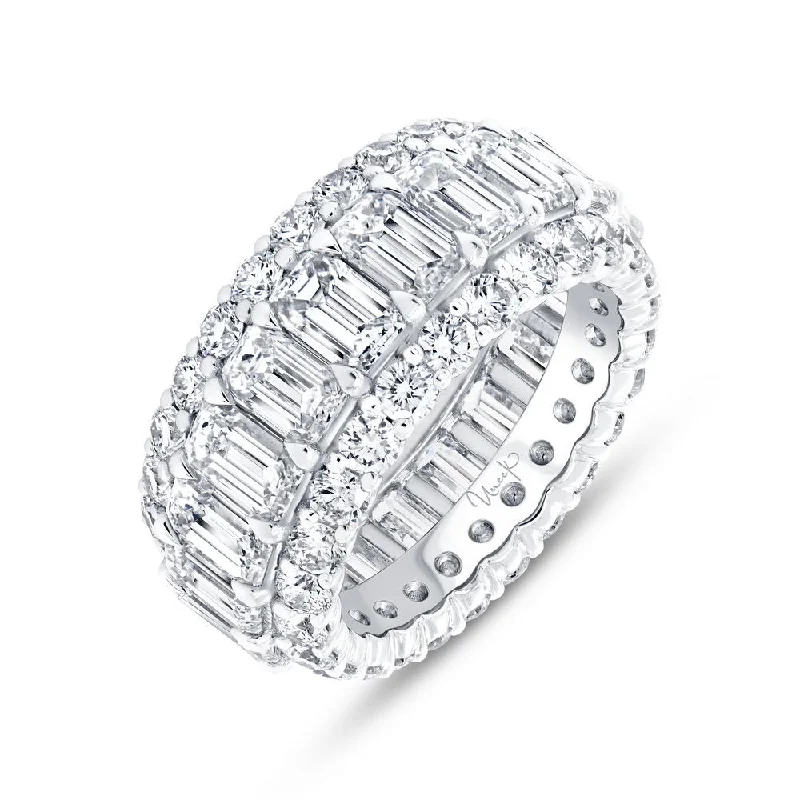 personalized diamond engagement rings for women -Uneek Eternity Collection 3-Row Eternity Ring