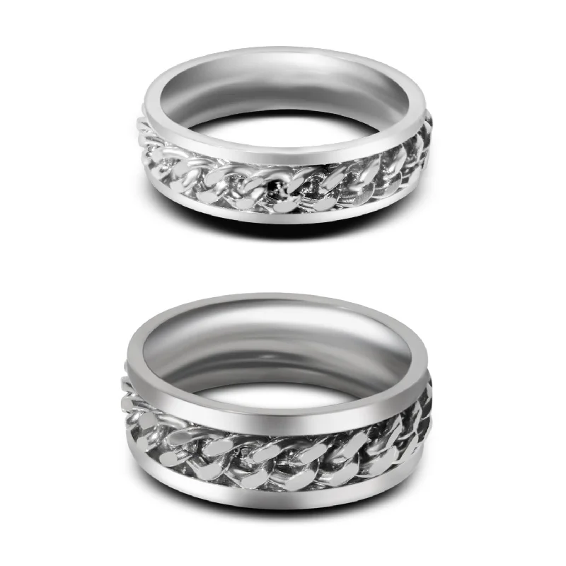 wide-band engagement rings for women -Fidget Ring