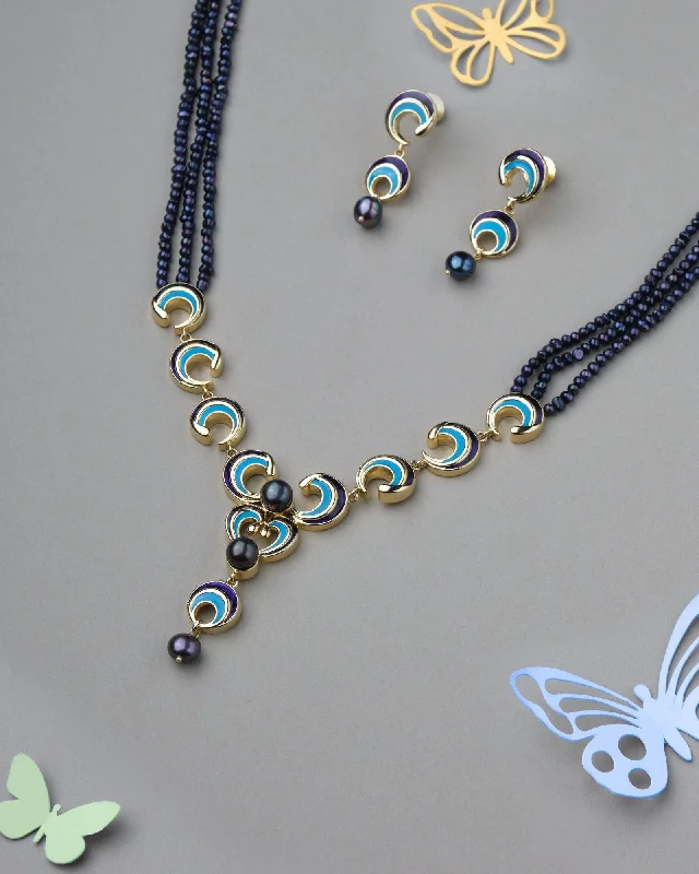 long chain necklaces for women -Beautiful Pearl Necklace Set