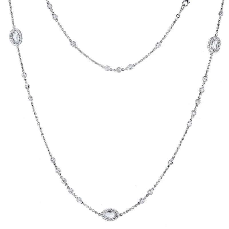 women’s chunky necklaces -H&H Diamonds By The Yard 42in Long Necklace