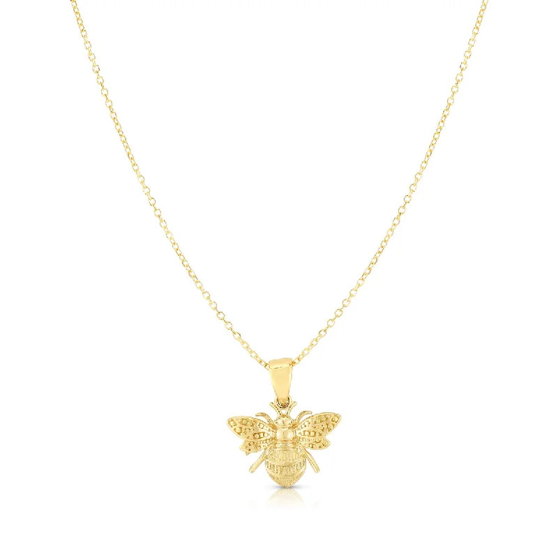 stylish necklaces for women -14K Gold Bumblebee Necklace