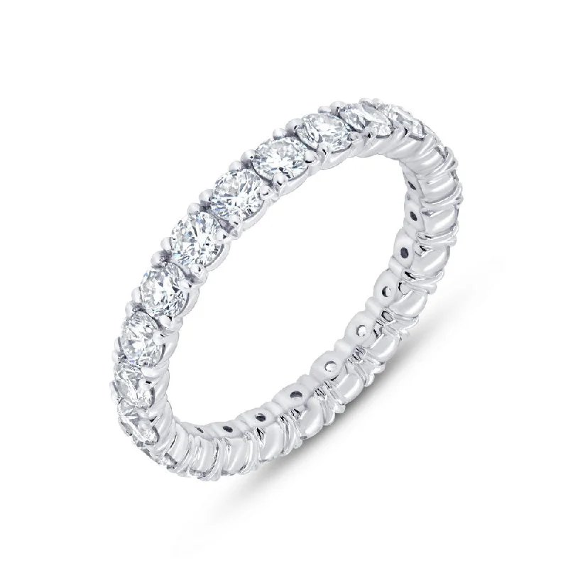 classic solitaire diamond rings for women -Uneek Eternity Collection 1-Row Anniversary Ring