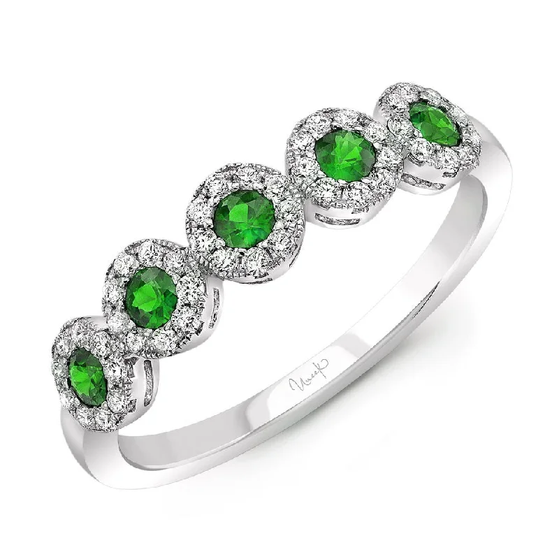 emerald engagement rings for women -Uneek Precious Collection Round Emerald Fashion Ring