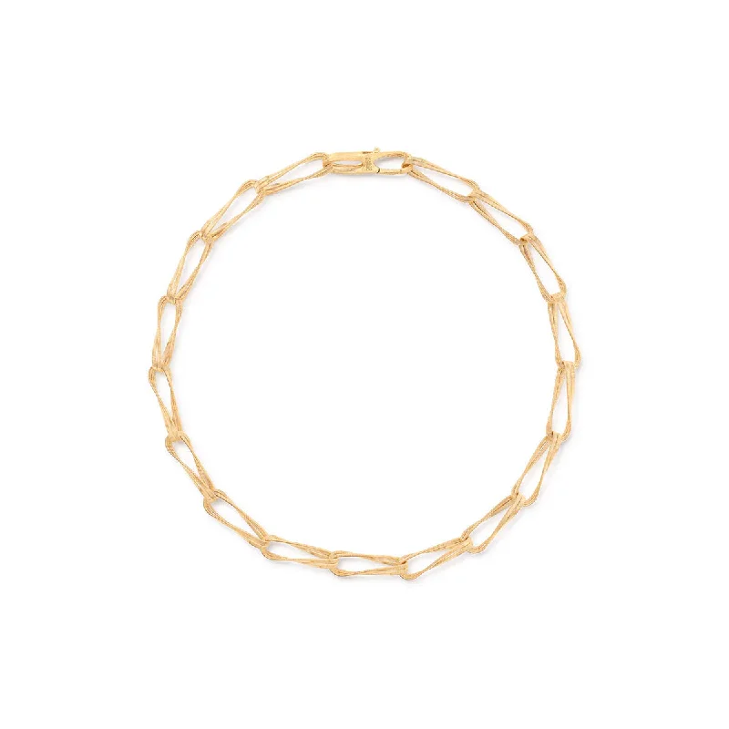 rose gold necklaces for women -18kt Yellow Gold Diamond Marrakech Onde Collection Twisted Coil Link Necklace