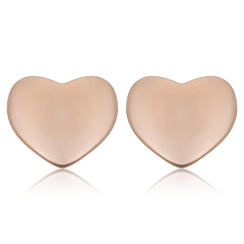 delicate earrings for women -delicate earrings for women -ROSE GOLD HEART STUD EARRINGS