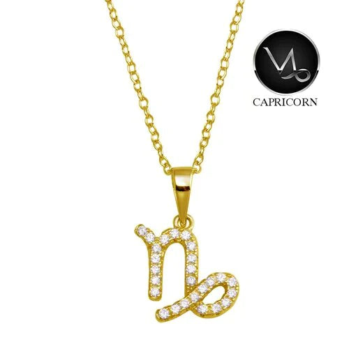 personalized silver necklaces for women -Capricorn Necklace in Gold