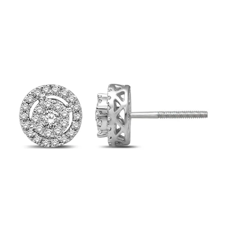 drop earrings for women -14K White Gold 2/5 Ct.Tw. Diamond Stud Earrings