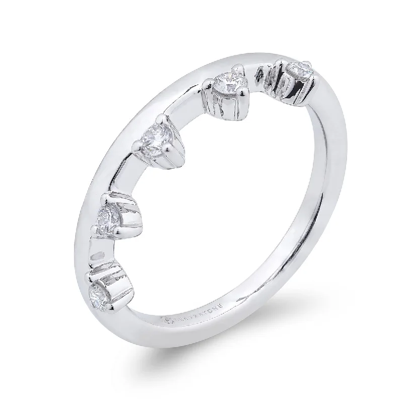 women’s stackable rings with diamonds -Pretty  Princess  Ring