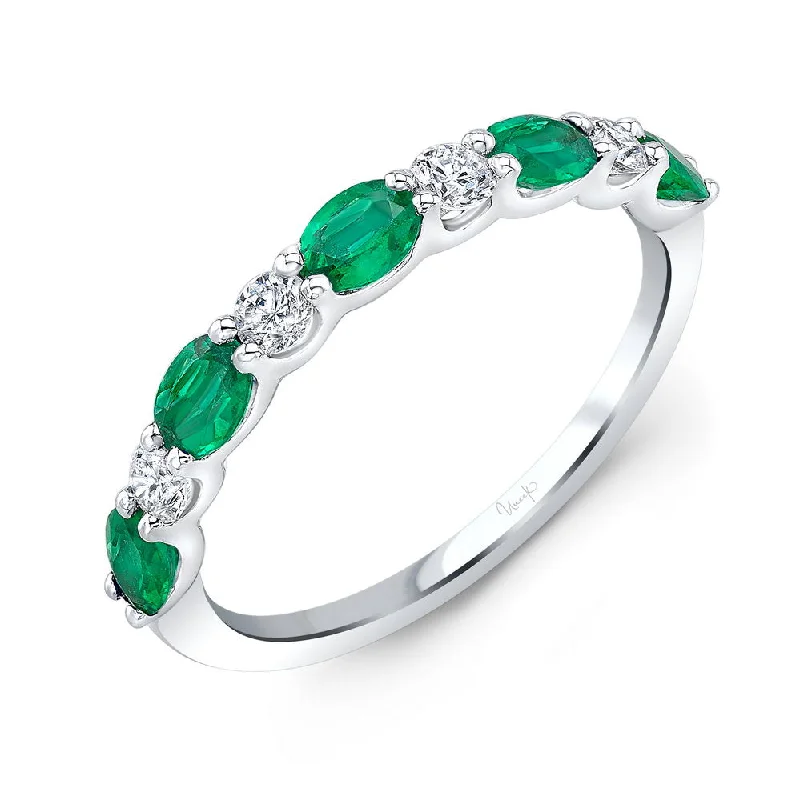 women’s wedding bands with diamonds -Uneek Precious Collection Round Emerald Fashion Ring